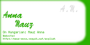anna mauz business card